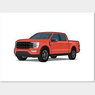 Car truck off road f-150 orange Posters and Art